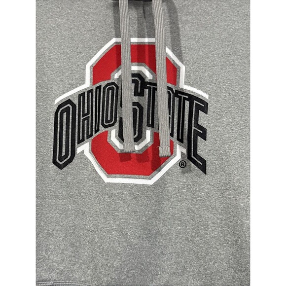 Ohio State Buckeyes Hoodie Mens Medium Gray Long Sleeve Pullover Therma Fit Nike - Picture 2 of 6